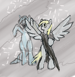 Size: 419x429 | Tagged: safe, derpy hooves, doctor whooves, pegasus, pony, clara oswin oswald, doctor who, female, ice pony, mare, snowpony, the fall