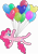 Size: 5000x7153 | Tagged: safe, artist:stabzor, pinkie pie, earth pony, pony, absurd resolution, balloon, then watch her balloons lift her up to the sky