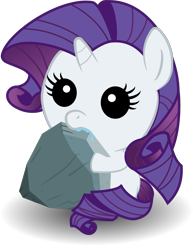 Size: 1000x1292 | Tagged: safe, artist:java--jive, rarity, tom, pony, unicorn, baby, baby pony, drool, filly, foal, nom