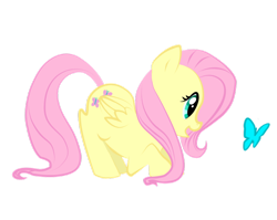 Size: 800x638 | Tagged: safe, artist:nervoix, fluttershy, pegasus, pony, female, mare, pink mane, solo, yellow coat