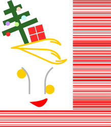 Size: 2436x2794 | Tagged: safe, derpy hooves, barcode, christmas, competition:derpibooru 2012, minimalist, tree, vector