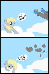 Size: 791x1192 | Tagged: safe, artist:fribox, derpy hooves, soarin', spitfire, pegasus, pony, female, mare, underp, wonderbolts