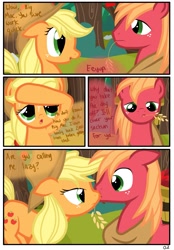 Size: 1741x2500 | Tagged: safe, artist:pyruvate, applejack, big macintosh, earth pony, pony, comic:the usual, comic, male, misleading thumbnail, stallion