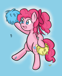 Size: 1100x1332 | Tagged: safe, artist:do-it-yourself, pinkie pie, earth pony, pony, alternate hairstyle, ponytail, solo