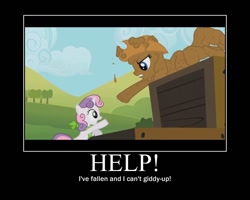 Size: 750x600 | Tagged: safe, rarity, sweetie belle, pony, unicorn, female, filly, horn, life alert, mare, motivational poster, siblings, sisters