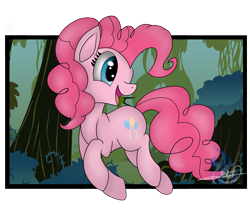 Size: 2400x2000 | Tagged: safe, artist:hydroblaze, pinkie pie, earth pony, pony, everfree forest, female, mare, pink coat, pink mane, solo