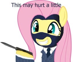 Size: 256x219 | Tagged: safe, fluttershy, pegasus, pony, flutterspy, pun, spy, team fortress 2