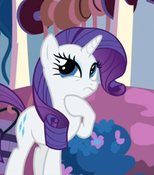 Size: 628x715 | Tagged: safe, rarity, pony, unicorn, just for sidekicks, female, horn, mare, pondering, white coat