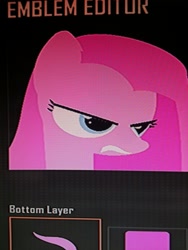 Size: 2048x1536 | Tagged: safe, pinkie pie, earth pony, pony, black ops 2, call of duty, emblem, emblem editor