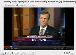 Size: 865x629 | Tagged: safe, applejack, earth pony, pony, brit hume, fox news, news, wat, youtube