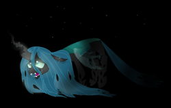 Size: 4992x3152 | Tagged: safe, artist:mr100dragon100, queen chrysalis, changeling, changeling queen, crying, darkness, former queen chrysalis, light, rotting, sad