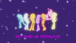 Size: 1366x768 | Tagged: safe, screencap, applejack, fluttershy, pinkie pie, rainbow dash, rarity, sunset shimmer, twilight sparkle, twilight sparkle (alicorn), alicorn, equestria girls, equestria girls prototype, humane seven, mane six, silhouette, silhouette six-seven