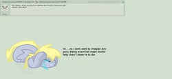 Size: 1272x592 | Tagged: safe, artist:askderpyandthedoctor, derpy hooves, doctor whooves, pegasus, pony, ask, cancer (disease), female, mare