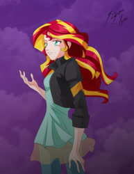 Size: 2550x3300 | Tagged: safe, artist:shinta-girl, sunset shimmer, human, equestria girls, my past is not today, rainbow rocks, high res, humanized, solo