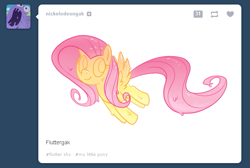 Size: 665x446 | Tagged: safe, fluttershy, goo pony, original species, pegasus, pony, gak, gakpony, meme, meta, tumblr