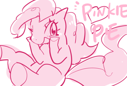 Size: 962x650 | Tagged: safe, artist:前向なこ, pinkie pie, earth pony, pony, female, mare, pink coat, pink mane, pixiv, solo