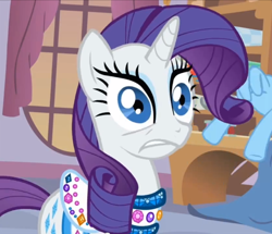 Size: 696x599 | Tagged: safe, screencap, rarity, pony, unicorn, just for sidekicks, cropped, female, mare, reaction image, shocked, solo, wide eyes