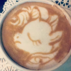 Size: 720x720 | Tagged: safe, artist:cappuccinofrosting, rarity, pony, unicorn, coffee, food art, latte, latte art