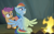 Size: 1060x650 | Tagged: safe, derpibooru import, screencap, rainbow dash, scootaloo, pegasus, pony, campfire tales, cropped, discovery family logo, flexing, rainbow dash is best facemaker