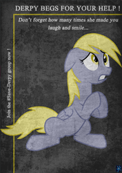 Size: 2480x3508 | Tagged: safe, artist:fraztov, derpy hooves, pegasus, pony, derpygate, female, mare, poster, propaganda, save derpy