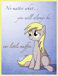 Size: 1422x1853 | Tagged: safe, artist:bigponymac, derpy hooves, pegasus, pony, derpygate, female, mare, sad, sitting