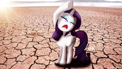 Size: 1280x720 | Tagged: safe, artist:colorfulbrony, rarity, desert, irl, photo, ponies in real life