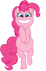 Size: 600x914 | Tagged: safe, pinkie pie, pony, bipedal, happy, pregnant, pregnant edit