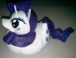 Size: 500x384 | Tagged: safe, artist:oriana-x-myst, rarity, pony, unicorn, female, horn, mare, photo, rubber duck, solo