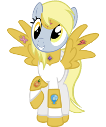 Size: 460x552 | Tagged: safe, artist:doctorxfizzle, derpy hooves, pegasus, pony, elements of harmony, female, mare, this can only end well