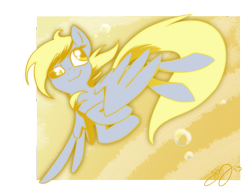 Size: 1500x1154 | Tagged: safe, artist:probablyfakeblonde, derpy hooves, pegasus, pony, female, mare, smiling, solo