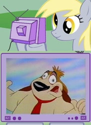 Size: 438x600 | Tagged: safe, derpy hooves, pegasus, pony, derp, exploitable meme, female, mare, meme, rover dangerfield, tv meme