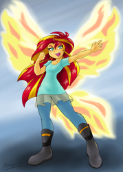 Size: 1280x1790 | Tagged: safe, artist:ambris, sunset shimmer, equestria girls, my past is not today, rainbow rocks, colored pupils, fiery shimmer, solo, sunset phoenix