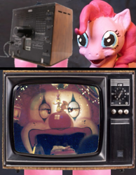 Size: 699x900 | Tagged: safe, pinkie pie, earth pony, pony, clown, creepy, exploitable meme, sculpture, tv meme