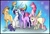 Size: 1024x687 | Tagged: safe, artist:shikidark, derpibooru import, applejack, fluttershy, pinkie pie, rainbow dash, rarity, twilight sparkle, wolf, flutterwolf, mane six, pinkie wolf, species swap, twiwolf, wolf dash, wolfified, wolfity, wolfjack, wolves