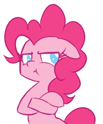 Size: 748x900 | Tagged: safe, artist:crade, pinkie pie, earth pony, pony, ask, clone, pinkie pie the second, pouting, tumblr