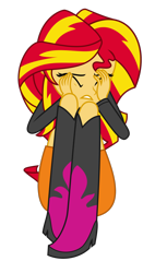 Size: 1024x1804 | Tagged: safe, artist:s.guri, sunset shimmer, equestria girls, simple background, sunsad shimmer, transparent background, vector