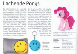 Size: 1163x807 | Tagged: safe, pinkie pie, earth pony, pony, german, germany, plushie, text