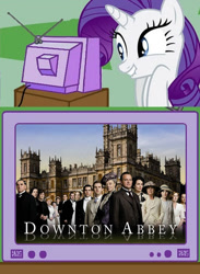 Size: 512x700 | Tagged: safe, rarity, pony, unicorn, downton abbey, exploitable meme, female, horn, mare, solo, tv meme