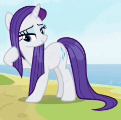 Size: 510x505 | Tagged: safe, derpibooru import, screencap, applejack, rainbow dash, rarity, earth pony, pegasus, pony, unicorn, campfire tales, animated, applejack's hat, cowboy hat, cropped, cute, female, freckles, gif, hat, mare, open mouth, raribetes, smiling, stabilized, stroking, waterfall, wet, wet mane, wet mane rarity