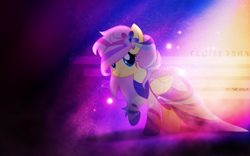 Size: 1920x1200 | Tagged: safe, artist:sparkle-bubba, artist:vexx3, fluttershy, pegasus, pony, alternate hairstyle, clothes, dress, gala dress, solo, vector, wallpaper