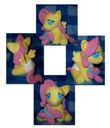 Size: 767x888 | Tagged: safe, artist:helgafuggly, fluttershy, butterfly, pony, baby, baby pony, diaper, diapered plushie, foal, irl, photo, plushie, solo