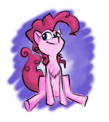 Size: 1200x1347 | Tagged: safe, artist:kidcoelacanth, pinkie pie, earth pony, pony, chest fluff, female, mare, pink coat, pink mane, solo