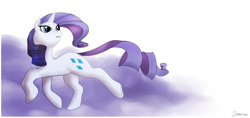 Size: 1280x604 | Tagged: safe, artist:black-namer, rarity, pony, unicorn, female, horn, mare, white coat, windswept mane