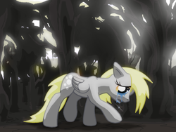 Size: 1600x1200 | Tagged: safe, artist:oddwarg, derpy hooves, pegasus, pony, crying, female, mare, sad