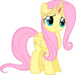 Size: 700x691 | Tagged: safe, artist:kuren247, fluttershy, pegasus, pony, princess, queen, simple background, transparent background, vector