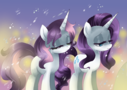 Size: 716x511 | Tagged: dead source, safe, artist:loyaldis, rarity, sweetie belle, pony, unicorn, crying, female, sad, sisters