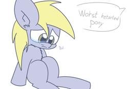 Size: 500x347 | Tagged: safe, artist:extradan, derpy hooves, pegasus, pony, crying, female, mare, retarted, sad, underp, worst pony