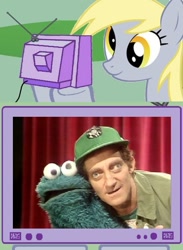 Size: 511x700 | Tagged: safe, derpy hooves, pegasus, pony, cookie monster, exploitable meme, female, mare, marty feldman, meme, tv meme