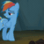 Size: 320x320 | Tagged: safe, derpibooru import, screencap, rainbow dash, scootaloo, pegasus, pony, campfire tales, animated, best pony, campfire, cave, cute, cutealoo, daaaaaaaaaaaw, dashabetes, female, gif, heartwarming, mama dash, mare, scared, scootalove, shivering, smiling, weapons-grade cute