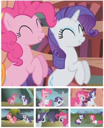 Size: 511x628 | Tagged: safe, derpibooru import, screencap, pinkie pie, rarity, twilight sparkle, earth pony, pony, unicorn, collage